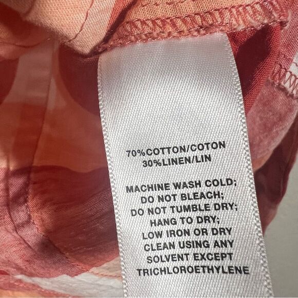 Lafayette‎ 148 Red Orange Checkered Long Sleeve Button Down Shirt Womens Size 2 - Picture 5 of 6